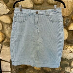 Coastline Striped Cotton Skirt